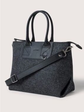 Graf Lantz Bedford Merino Wool Satchel 100% Merino Wool, Vachetta Leather